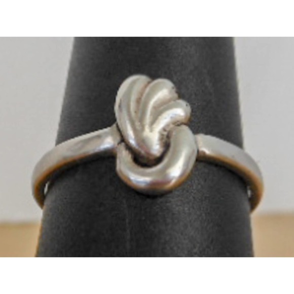 Vintage Sterling Swirl Knot Ring Size 7  Modernist - Picture 9 of 10